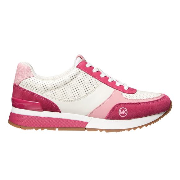 Michael Kors Andi Trainer Sneakers Lace-Up Faux Leather/Suede Pink Nib $225 - Picture 2 of 4